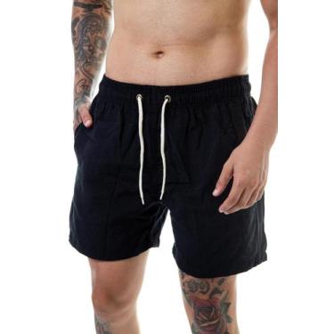 Imagem de Short Masculino Bermuda Linho Casual Mauricinho Moda Praia Piscina Com