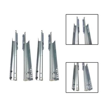 Imagem de 2 Corrediça Telescópica Oculta Invisível C/ Amortecedor 35cm - Cermag