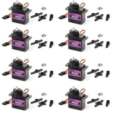 Imagem de Kit de microservomotor Miuzei MG90S 9G Metal Gear para carro RC