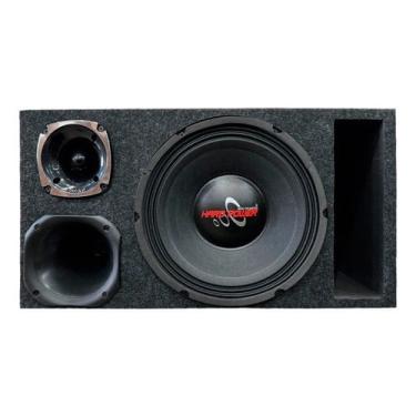 Imagem de Caixa trio duto régua alto falante hard power hp 750 som automotivo
