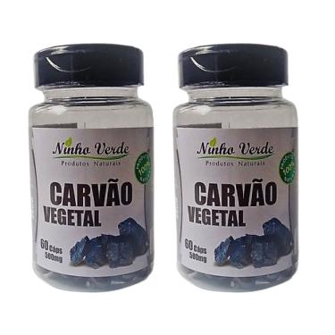 Imagem de Kit 2 Status Verde Carvão Vegetal - 120 Cápsulas 500 mg