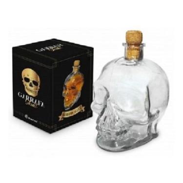 Imagem de Garrafa Caveira 750Ml Para Bebidas Whisky Licor Vodca Etc