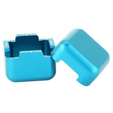 Imagem de Akozon de de Alumínio Mini Suportes de Giz Portátil para Giz para Bilhar, Sinuca ou Jogo de Piscina - Caso de Transportadora Compacta Com Recurso Magnético (Azul)