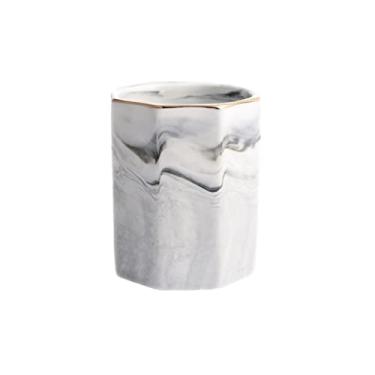 Imagem de Porta-lápis de cerâmica para mesa, suporte para canetas, copo de lápis, pote e porta-canetas, organizador de pincéis de maquiagem, organizador de pincéis de maquiagem, organizador de lápis, pote (cor