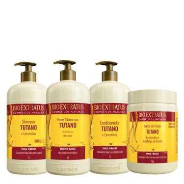 Imagem de Kit Bio Extratus Tutano Shampoo Máscara Leave-in e Condicionador (4 pr