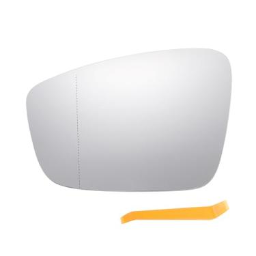 Imagem de X AUTOHAUX Substituição de vidro retrovisor do lado esquerdo do motorista do carro com placa de suporte vidro branco aquecido para Volkswagen Beetle 2012-2019 para Volkswagen Jetta 2011-2018 para