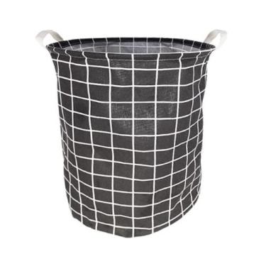 Imagem de Cesto Organizador De Brinquedo Roupa Suja Dobrável 48x37 - Usze, Preto