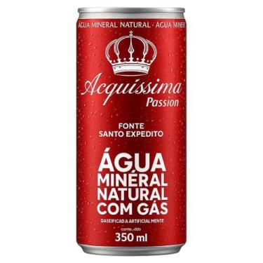 Imagem de Água Acquissima Lata 350ml Com Gás Ph 6,5   Pack 12 Unidades 