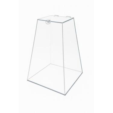 Imagem de Urna Piramide 15x15x20 Cm  P/ 1000 Cupons Acrilico 3mm - iacrilicos