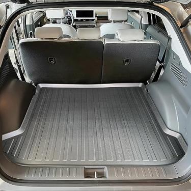 Imagem de Forro de carga premium para Hyundai Ioniq 5 2022-2023 - 100% de proteção - Tapete de porta-malas de carro de ajuste personalizado - Tapete de carga preto para todas as estações - Forros de porta-malas medidos a laser em forma 3D para Hyundai Ioniq 5