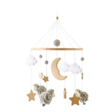 Imagem de Móbile Para Berço Meninos,Pendente Musical Para Berço - Móbile Interativo Calmante Estilo Bohemiano para Quarto, Carrinho, Cama e Brincadeiras 0-3 Meses