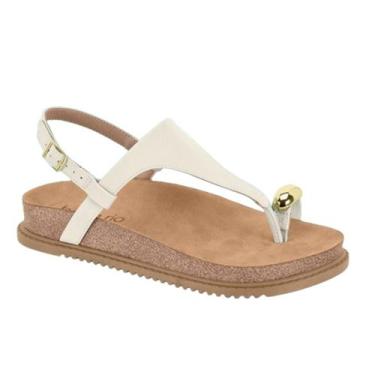 Imagem de Sandalia Feminina Beira Rio Original Dedo Tratorada 8524109, Branco of