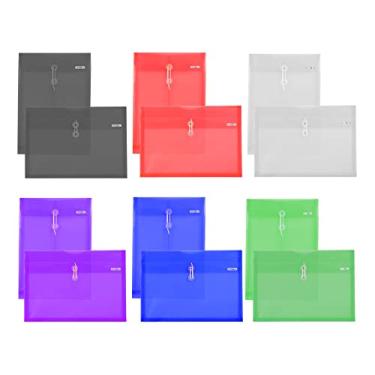 Imagem de Envelope de corda tamanho ofício BAZIC com carregamento lateral superior, 2 por pacote, cores variadas
