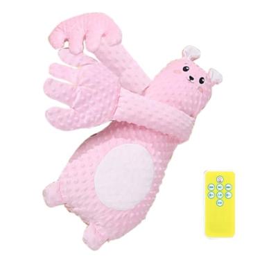 Imagem de Baby tapando travesseiro, bebê calmante mão de palmeira, Crianças NOP AID, Hand de palmeira calmante texturizada com controle remoto para enfermagem multissensorial
