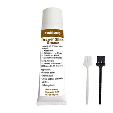 Imagem de EDSRDUS Drawer Slide Grease Suitable for All Kinds of Furniture Slides with Two Brushes for Easy Use 3OZ(85g)