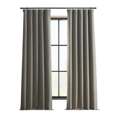 Imagem de HPD HALF PRICE DRAPES Cortina blackout de linho sintético com assinatura FLCH-FMBO20129-84 (1 painel), 127 x 213 cm, ardósia de destino