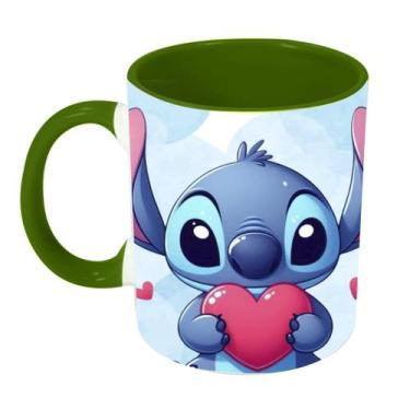 Imagem de Caneca Xícara Porcelana Estampa Alta Qualidade Stitch Te amo 325ML - I