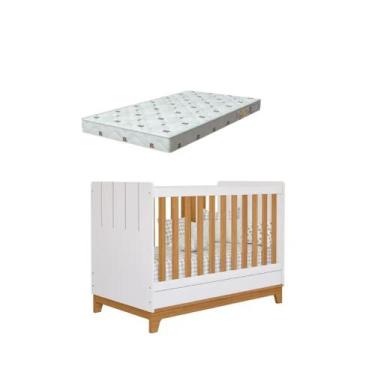 Imagem de Berço Bebe Americano 3x1 MDF Dorabelly Bis Com Colchão - Permobili, Br