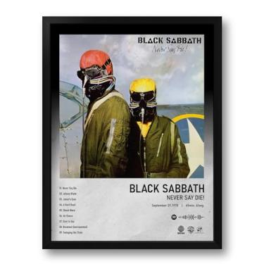Imagem de Quadro com Moldura Spotify Álbum Never Say Die! Black Sabbath - Tam. 33x43cm