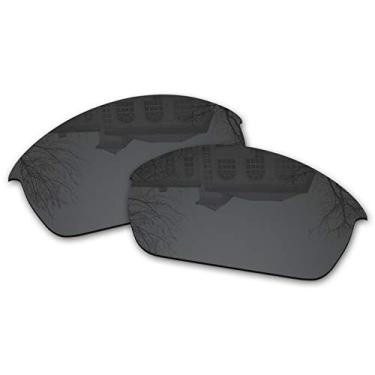 Imagem de Millersawp Lentes de reposição Flak Jacket compatíveis com óculos de sol Oakley - Stealth Black
