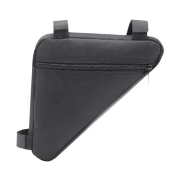 Imagem de UGPLM Bolsa de armazenamento para quadro de bicicleta, bolsa para tubo dianteiro de bicicleta, bolso, acessórios, mochila de ciclismo à prova d'água, Preto