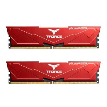 Imagem de TEAMGROUP T-Force Vulcan Alpha DDR5 Ram 32GB Kit (2x16GB) 6000MHz (PC5-48000) CL38 Desktop Memory Module Ram AMD Optimized Memory Red FLARD532G6000HC38JDC01