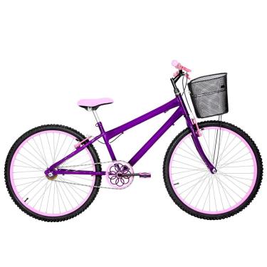 Imagem de Bicicleta Feminina Aro 26 Rbx Alumínio Colorido Cor Violeta E Rosa