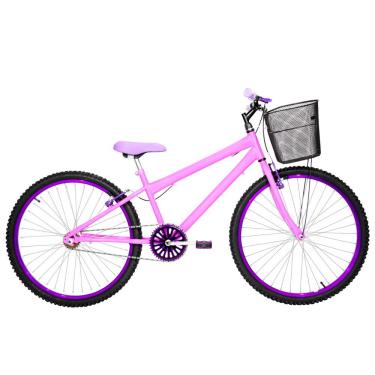 Imagem de Bicicleta Feminina Aro 26 Rbx Alumínio Colorido Cor Rosa E Violeta