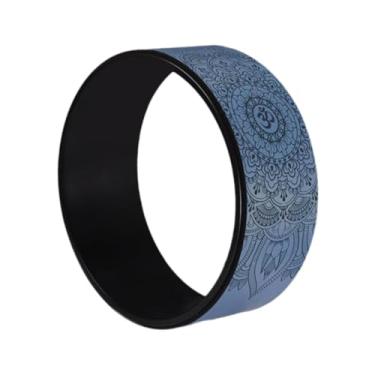 Imagem de Vaveren Roda de ioga para exercícios de flexão para trás, ferramenta de treinamento, rolo de 32 cm, aumenta a flexibilidade, equipamento de alongamento para, Azul