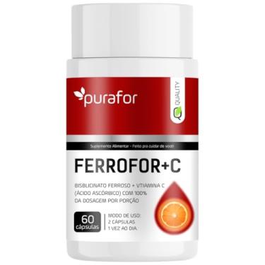 Imagem de Suplemento Alimentar em Cápsulas - Ferrofor + Vitamina C - 60 Cápsulas com 100% da Dosagem por Porção