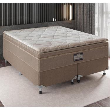 Imagem de Cama Box Queen Size Potenza Platinum Com Molas Lfk E Pillow Top 74x158x198cm Portobel Bege