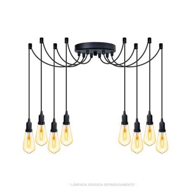 Imagem de Lustre Aranha Com 8 Pendentes De 2 M + Soquetes