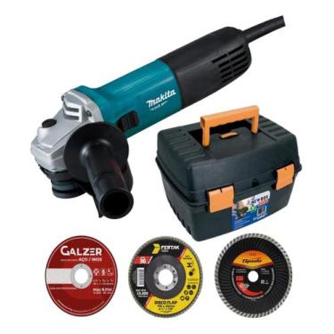 Imagem de Esmerilhadeira Lixadeira M9510 Makita + Discos E Maleta, 110V