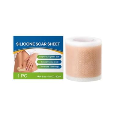 Imagem de Folhas de cicatriz de silicone, fita de cobertura reutilizável para tatuagem corporal, folhas de cicatriz de silicone facial para cobrir cicatrizes de tatuagem e marcas de nascença (verde)