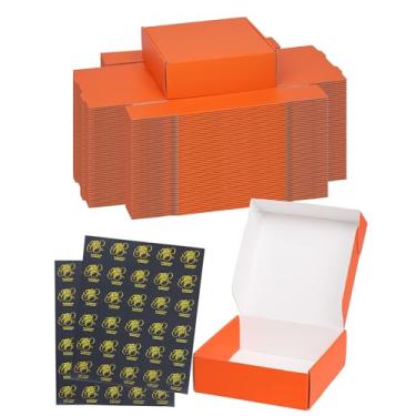 Imagem de TryDrem Caixas Pequenas Para Remessa De 6" X 2" - Conjunto 50, Embalagem Laranja Correspondência Comercial, Joias Papelão, Presente, Revista Em Quadrinhos A Granel