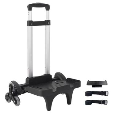 Imagem de HapBoby Carrinho De Bagagem Dobrável Tipo Mochila, Portátil 3 Rodas Com Alça E Base Proteção Borda, Mão Alumínio Resistente Para Viagens, Deslocamentos, Utilidades Uso Diário