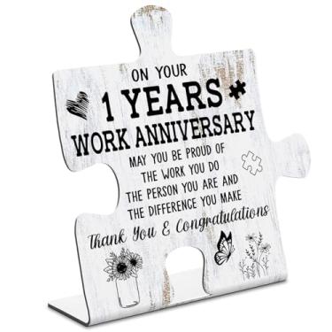 Imagem de TRCENDE Presentes De Aniversário 1 Ano Trabalho Para Funcionários, Prêmio Agradecimento Por Serviço, Placa Quebra-Cabeça Reconhecimento E Xp295