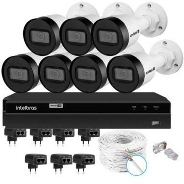 Imagem de Kit Cftv 7 Câmeras Ip Intebras 1130b Poe Nvd Intelbras 1408