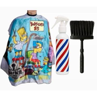 Imagem de Kit Cabeleireiro Capa Personalizada Com Borrifador e Espanador - Barbe