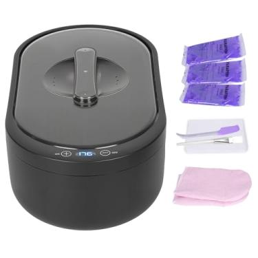 Imagem de WHOSTOMY Máquina de cera de parafina para mãos e pés, aquecedor de cera de parafina com 8 peças de refis de lavanda, máquina de cera quente SPA para hidratar a pele seca, tratamento para mãos e pés