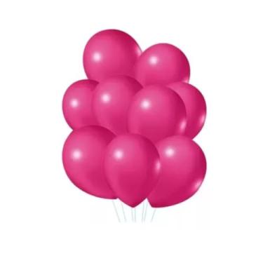 Imagem de Balão Colorido Tamanho 9 Liso Bexiga Aniversário 50un Festa (Pink)