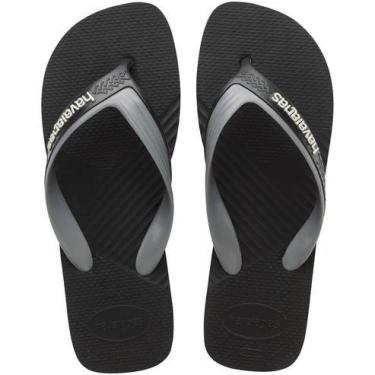 Imagem de Sandalia Havaianas Dual 2025, 39.40, Preto, Cinza