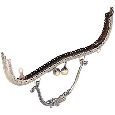 Imagem de YOUTHINK Retro -Metall -Money Exchange Frame Com Uma Alça Cunhada, Acessórios de Bolsa de Armazenamento DIY, Moldura de Liga de 20,5 Cm para Bolsas, Bolsos de Parede e Trocas de Moedas (#1)