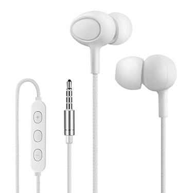Imagem de Yiwiso Fones de ouvido para dormir, fones de ouvido confortáveis com fio para pequenos canais auriculares, isolamento de ruído, fones de ouvido intra-auriculares com microfone para sono, ronco,