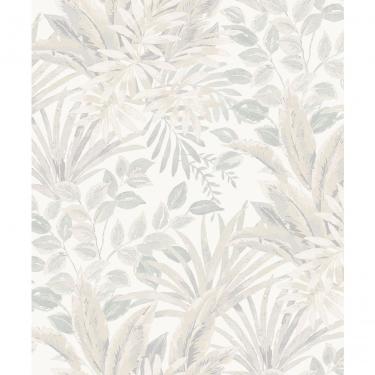 Imagem de Papel De Parede Time Folhagem Verde E Lilas Tj3202