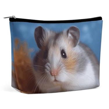 Imagem de RTFNGLS Hamster bolsa de maquiagem portátil de viagem para banheiro bolsa de maquiagem bolsa de maquiagem portátil bolsa de maquiagem grande capacidade bolsa de maquiagem de viagem organizador
