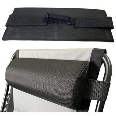 Imagem de Almofada de cabeça para espreguiçadeira, cadeira de gravidade zero, cadeira reclinável de pátio e gramado, almofada grande de gravidade zero com faixa elástica ajustável, almofada reclinável macia