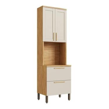 Imagem de Paneleiro 4 Portas e Espaço Para Microondas 65,90cm 100% MDF Estônia E