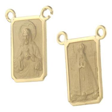 Imagem de Medalhas Para Escapulário Ns Aparecida 8x12 Fs Ouro 18k 750 - JOIE JOI
