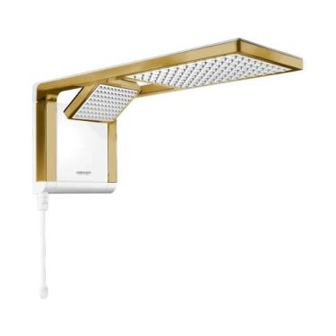 Imagem de Chuveiro Lorenzetti Acqua Duo Branco Matte Gold 7800W 220V